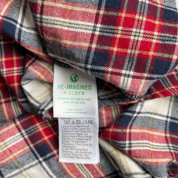 J Crew Boy Fit Flannel Button Down Shirt - Picture 3 of 4
